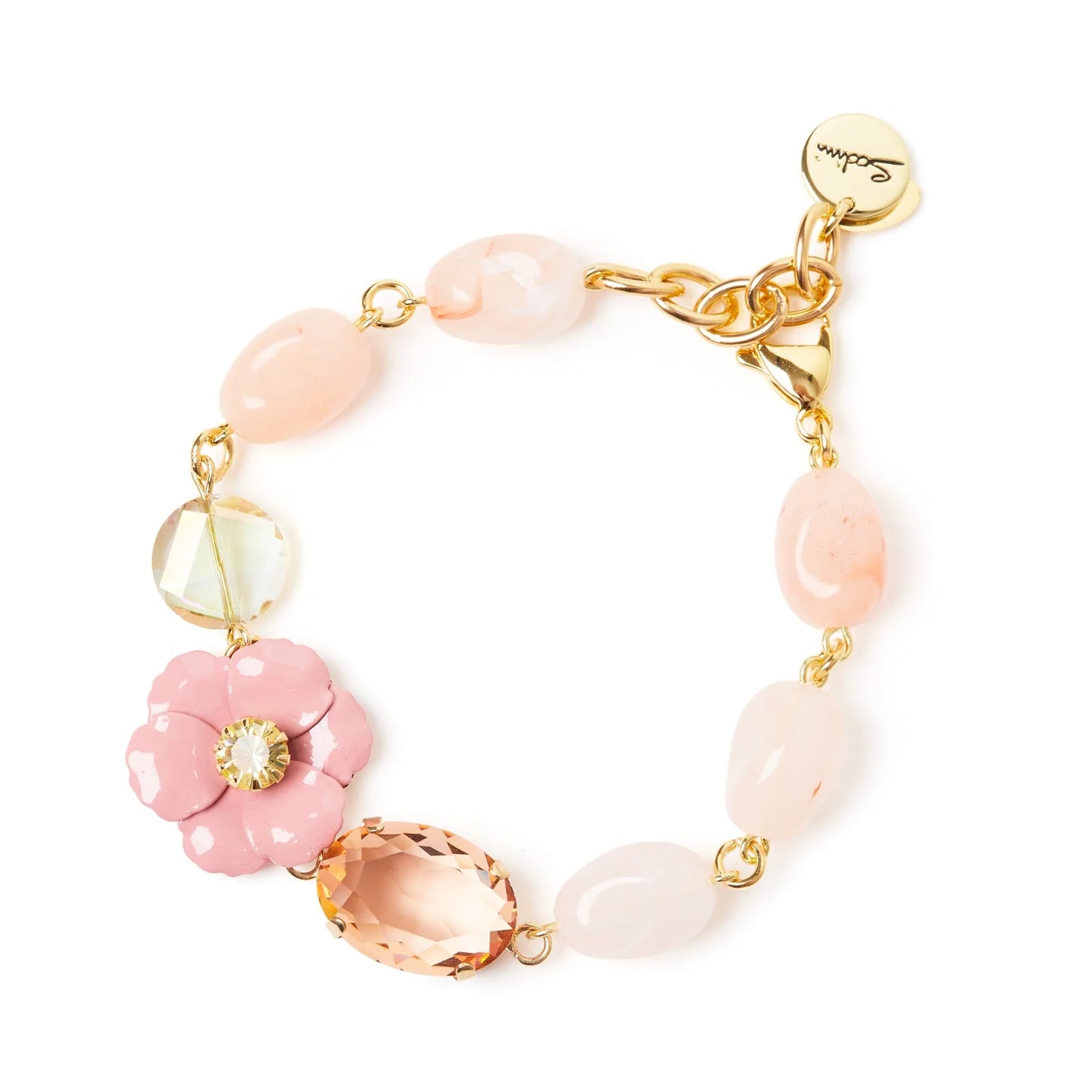 Bracciale bonbon e fiore Santa Margherita - Rosa