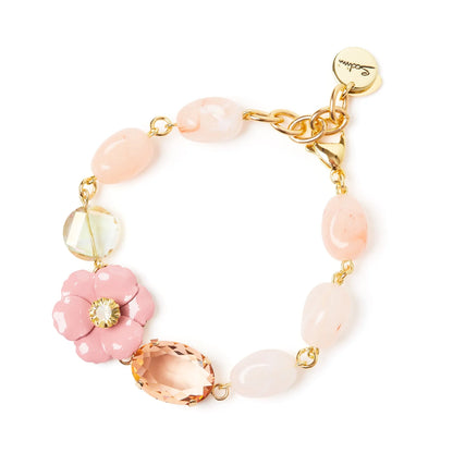 Bracciale bonbon e fiore Santa Margherita - Rosa