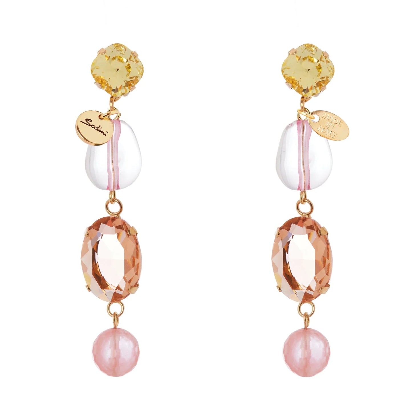 Orecchini lunghi Santa Margherita - Multicolor