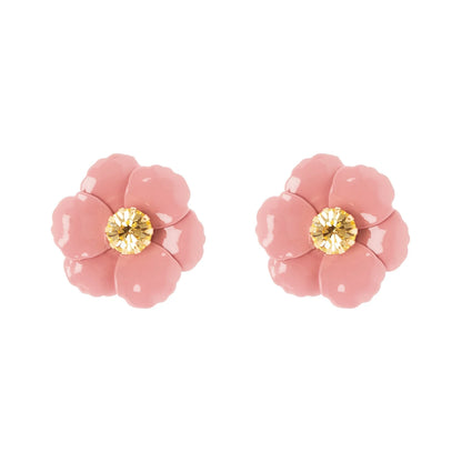 Orecchini piccolo fiore Santa Margherita - Rosa