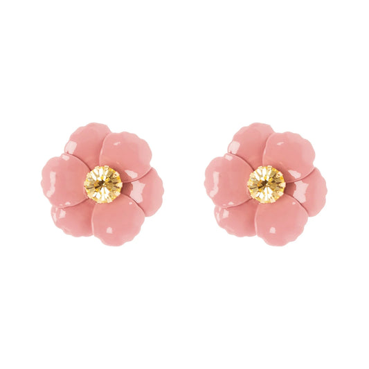 Orecchini piccolo fiore Santa Margherita - Rosa