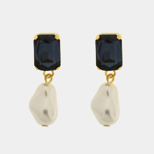 Orecchini in Metallo cristalli e perle