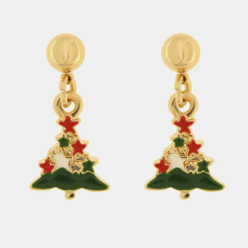 Orecchini in Metallo con albero di Natale