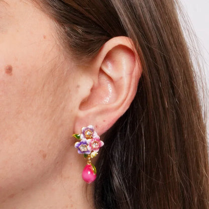 Orecchini in Metallo Pendenti con fiori
