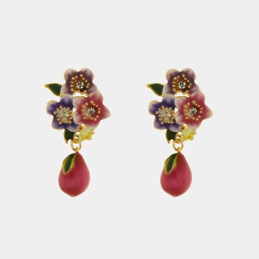 Orecchini in Metallo Pendenti con fiori