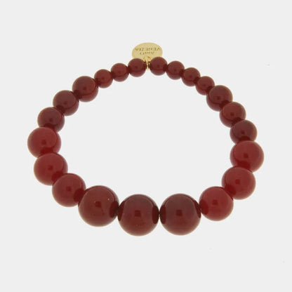 Bracciale in Metallo giro di sfere rosse