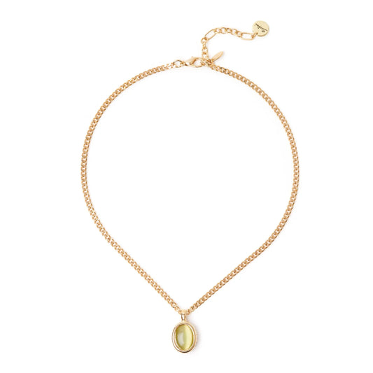 Girocollo groumette e cabochon Tarocchi - Verde