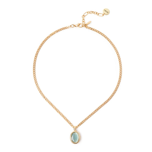 Girocollo groumette e cabochon Tarocchi - Blu