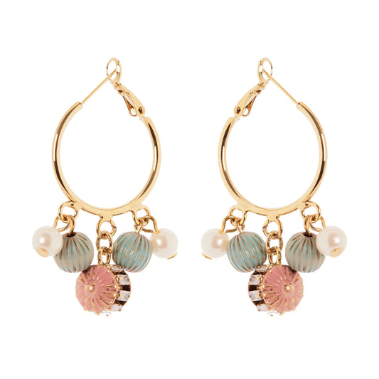 Orecchini cerchio fascia stretta e charm Tarocchi - Multicolor