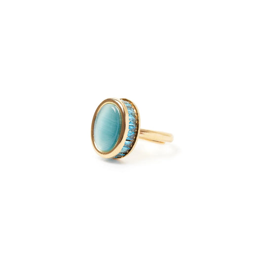 Anello con cilindretto Tarocchi - Blu