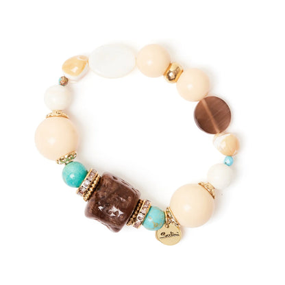 Bracciale elastico grandi sfere Maresia - Multicolor
