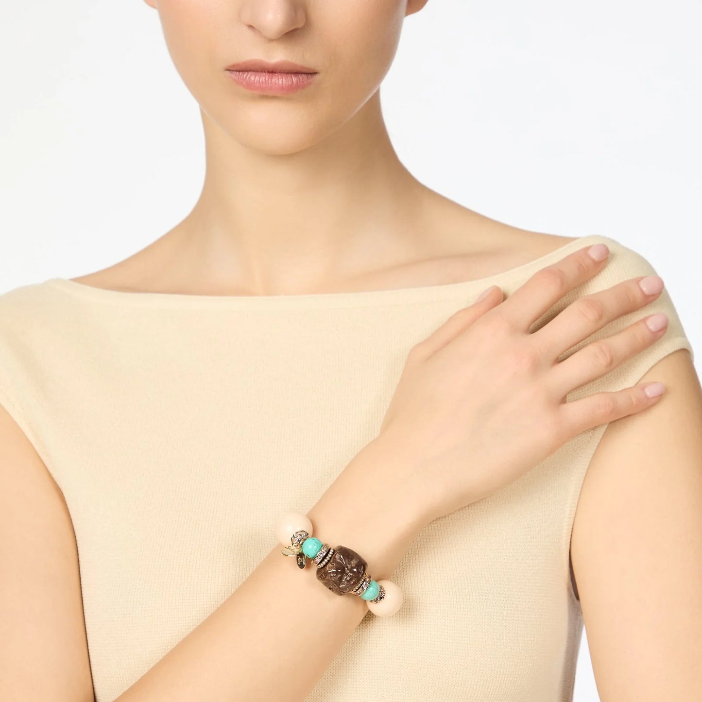 Bracciale elastico grandi sfere Maresia - Multicolor