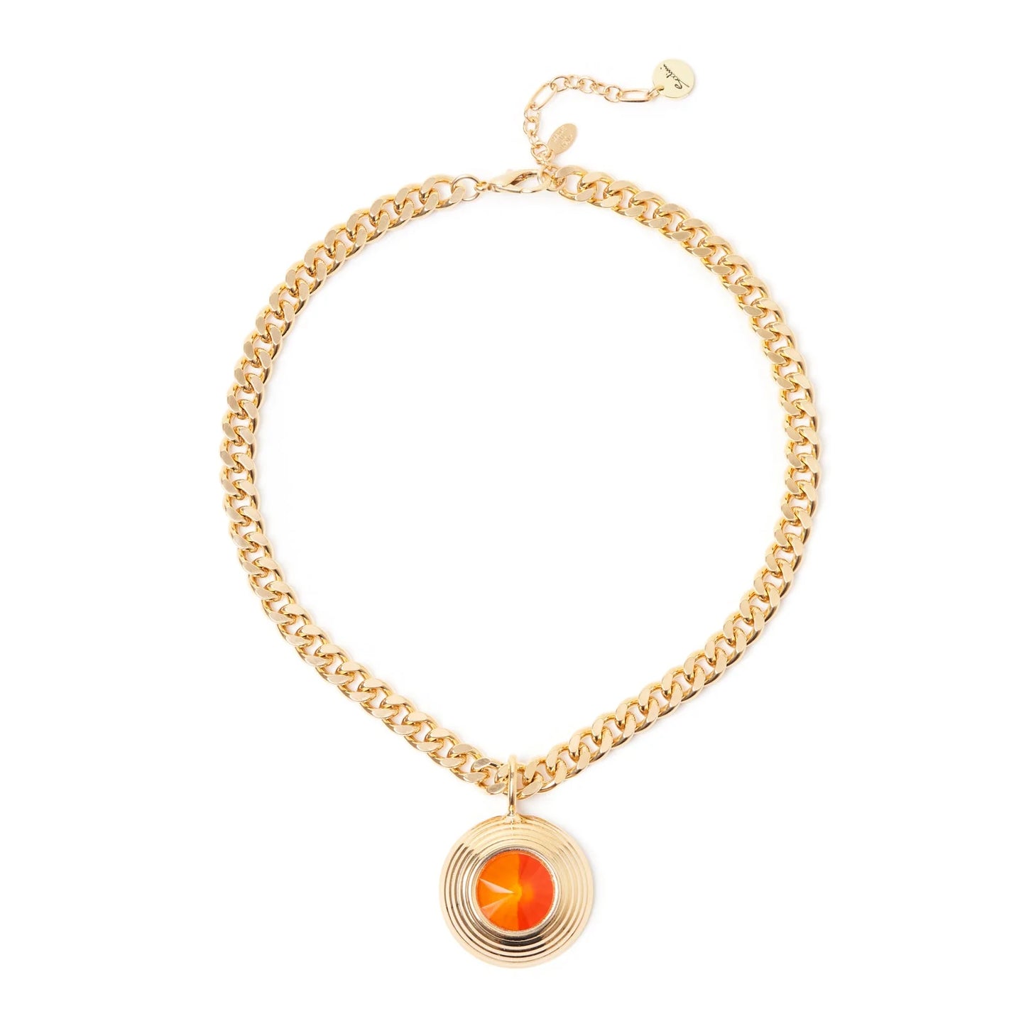 Collana corta con pendente a cupola Ribera - Arancio