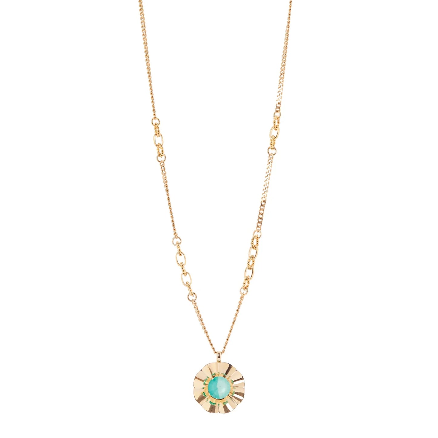 Collana lunga con pendente a fiore Ribera - Blu