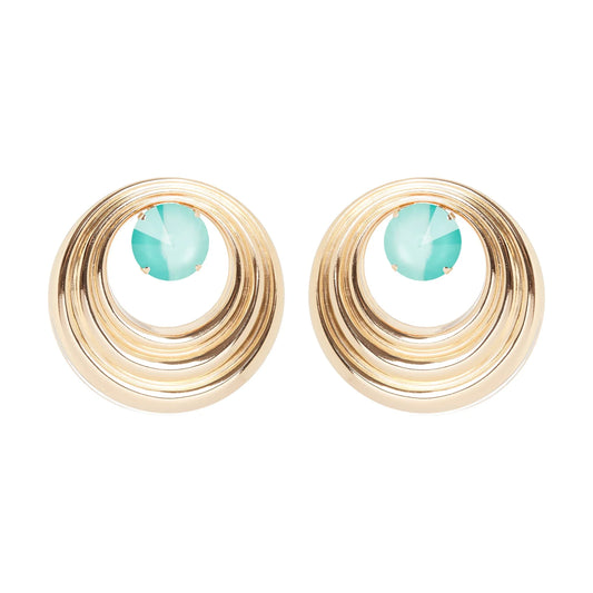 Orecchini cerchio e cristallo Ribera - Blu