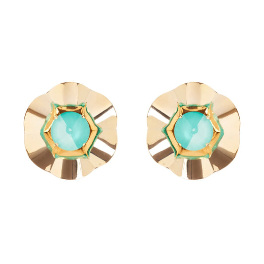 Orecchini grande fiore Ribera - Blu