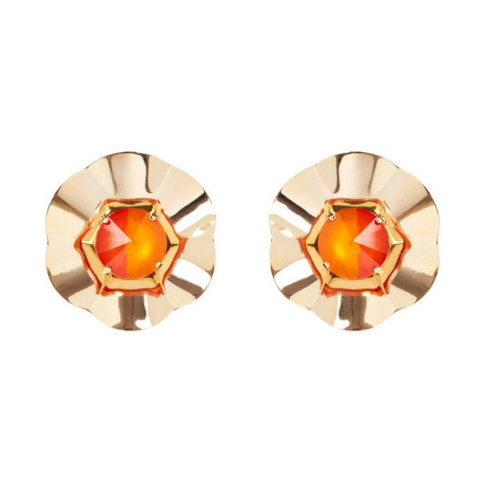 Orecchini grande fiore Ribera - Arancio