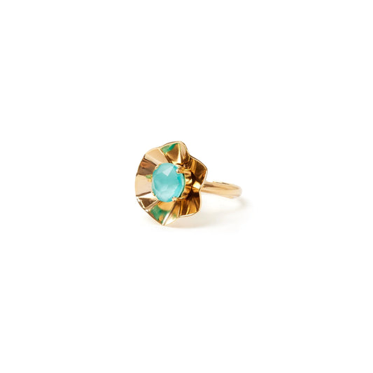 Anello con piccolo fiore Ribera - Blu