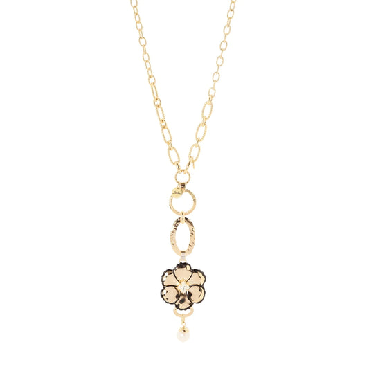 Collana maglie ovali pendente La Dame - Oro