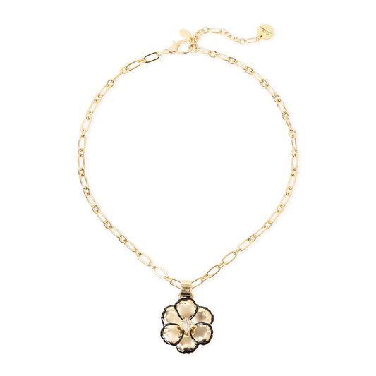 Collana corta forzatina fiore La Dame - Oro