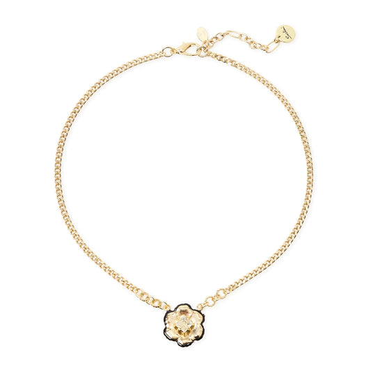 Collana corta groumette fiore La Dame - Oro