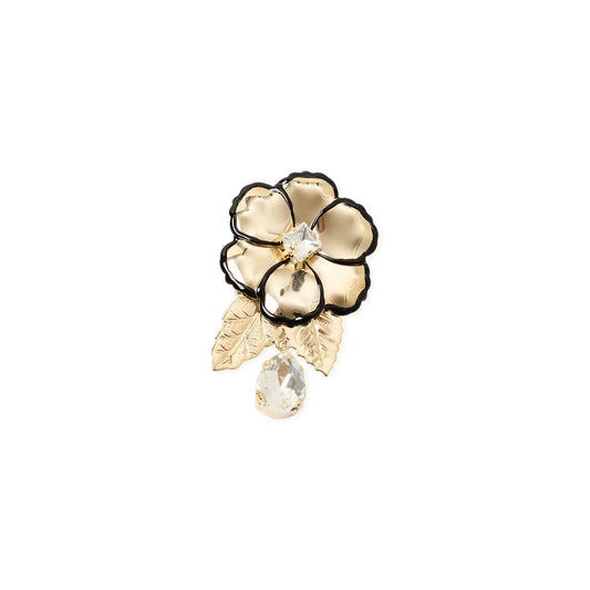 Spilla fiore foglie goccia La Dame - Oro