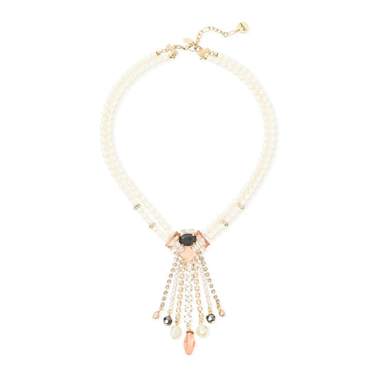 Collana corta perle e frangia Hera - Multicolor