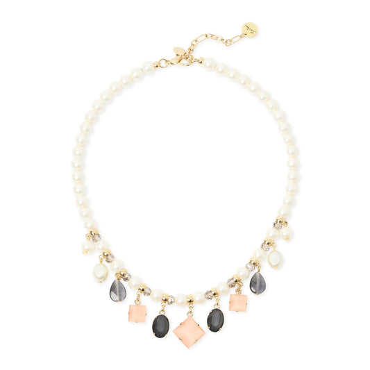 Collana corta perle e pendenti Hera - Multicolor