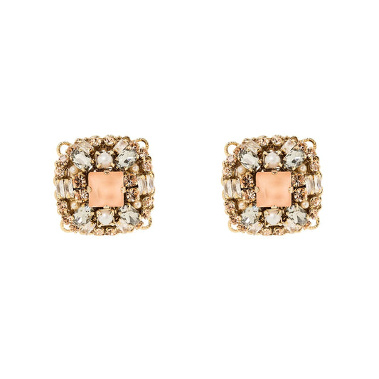 Orecchini piccolo charm quadrato Hera - Multicolor