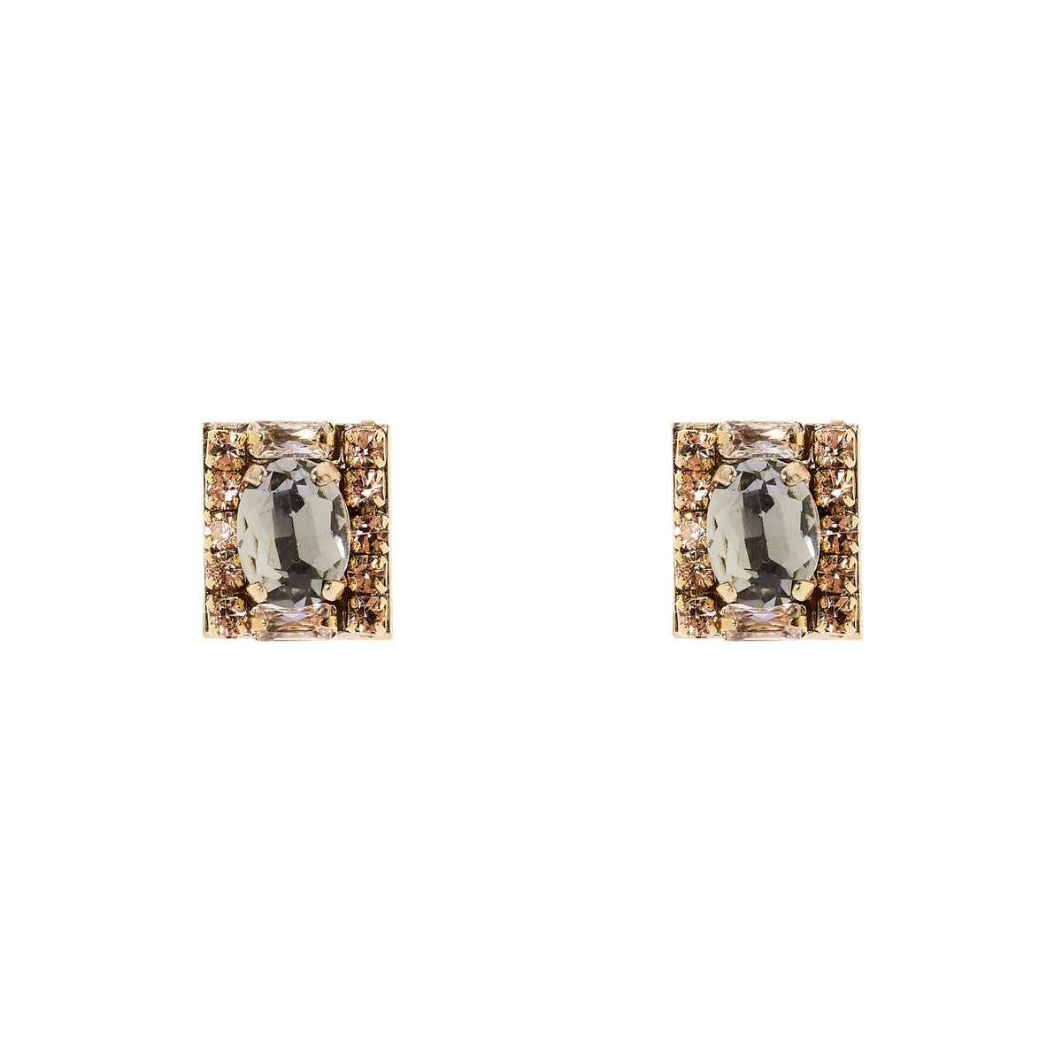 Orecchini piccolo charm geometrico Hera - Grigio