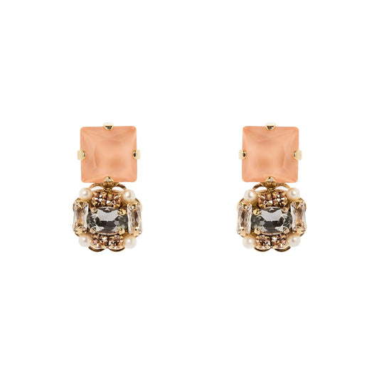Orecchini cristallo charm ottagonale Hera - Multicolor
