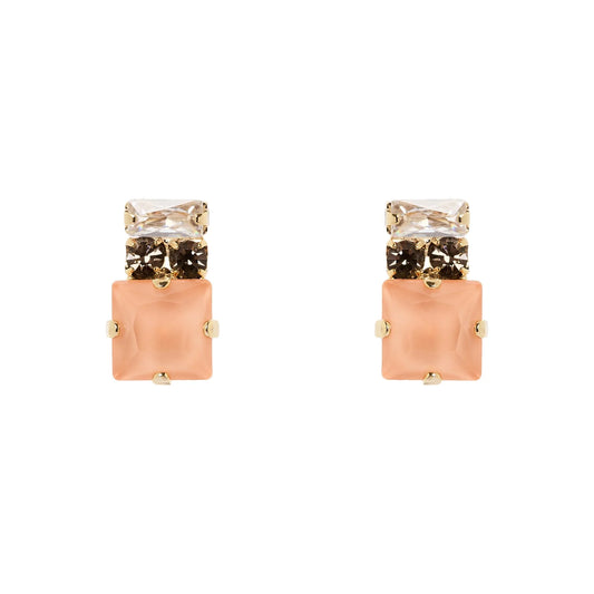 Orecchini cristallo charm ottagonale Hera - Multicolor