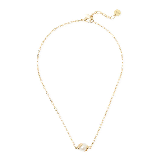 Collana forzatina perla abbracciata Daphne - Oro