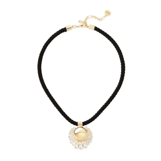 Collana corta semisfera cristalli Ember - Nero