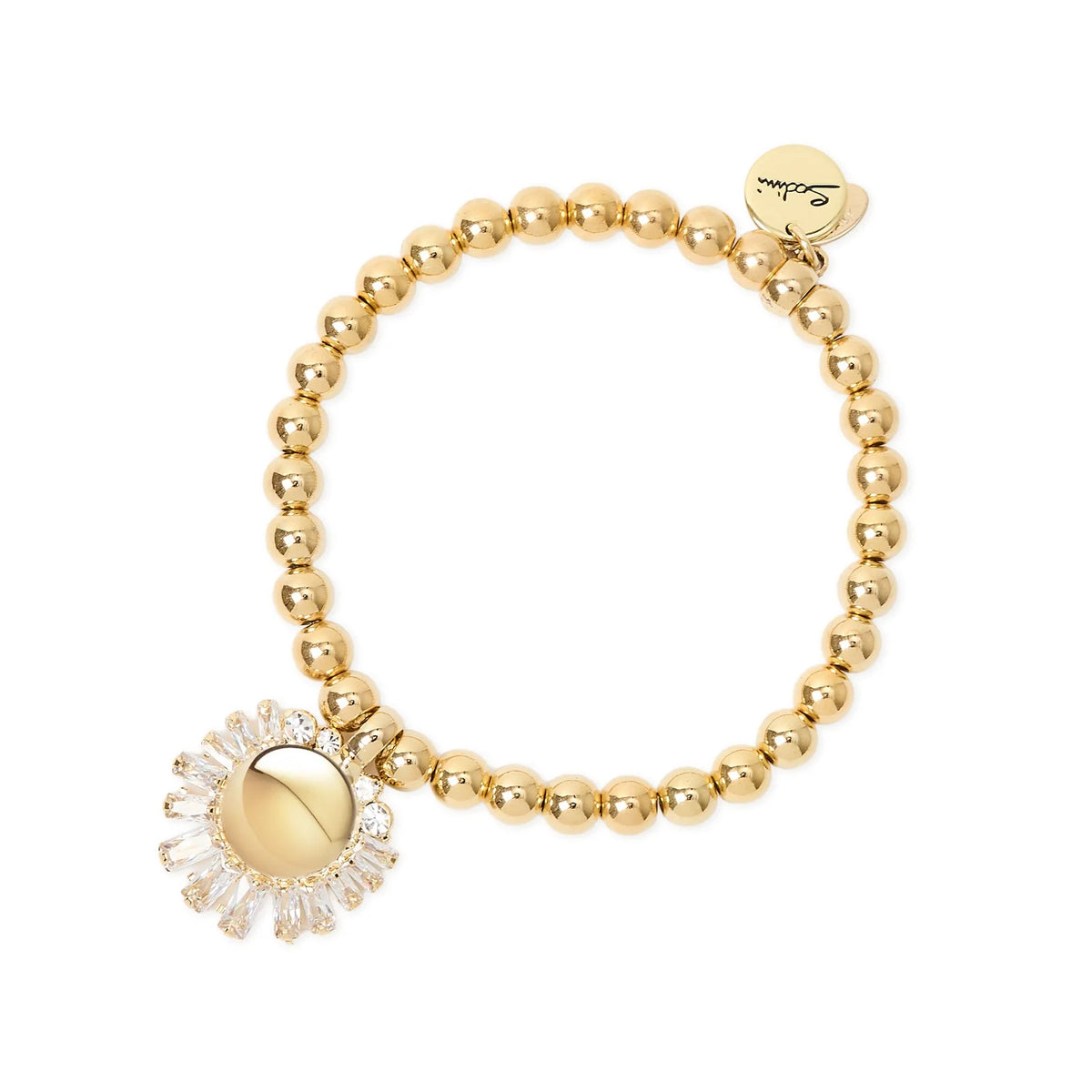 Bracciale elastico sfere e semisfera Ember - Oro