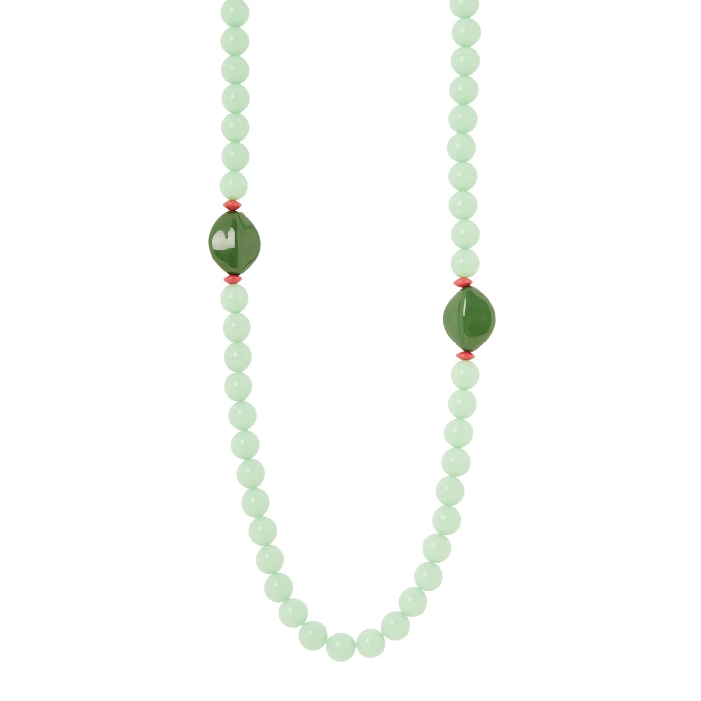 Collana lunga boule e verde Apuana - Verde