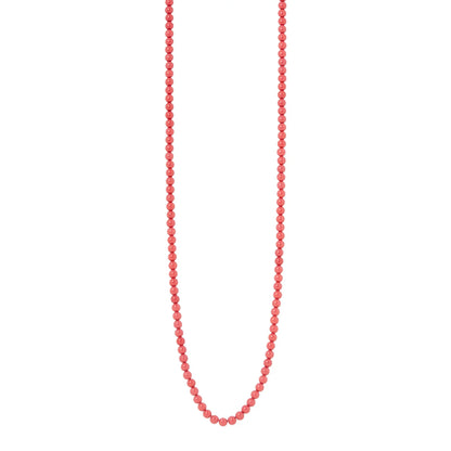 Collana lunga boule rosse Apuana - Rosso