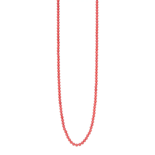 Collana lunga boule rosse Apuana - Rosso