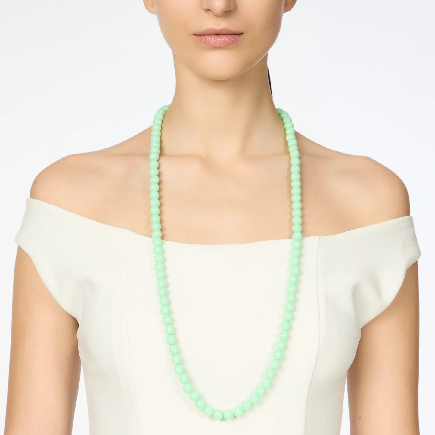 Collana lunga boule verde chiaro Apuana - Verde