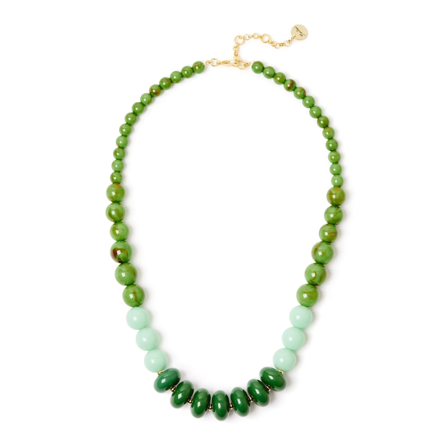 Collana corta boule degradè Apuana - Verde