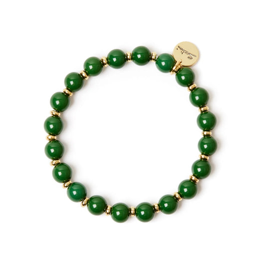 Bracciale elastico boule verde intenso Apuana - Verde