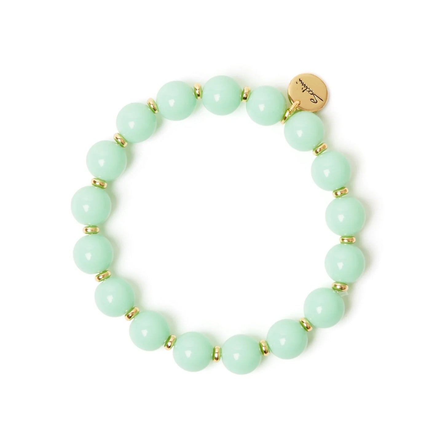 Bracciale elastico boule verde chiaro Apuana - Turchese