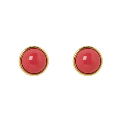 Orecchini cabochon Apuana - Rosso