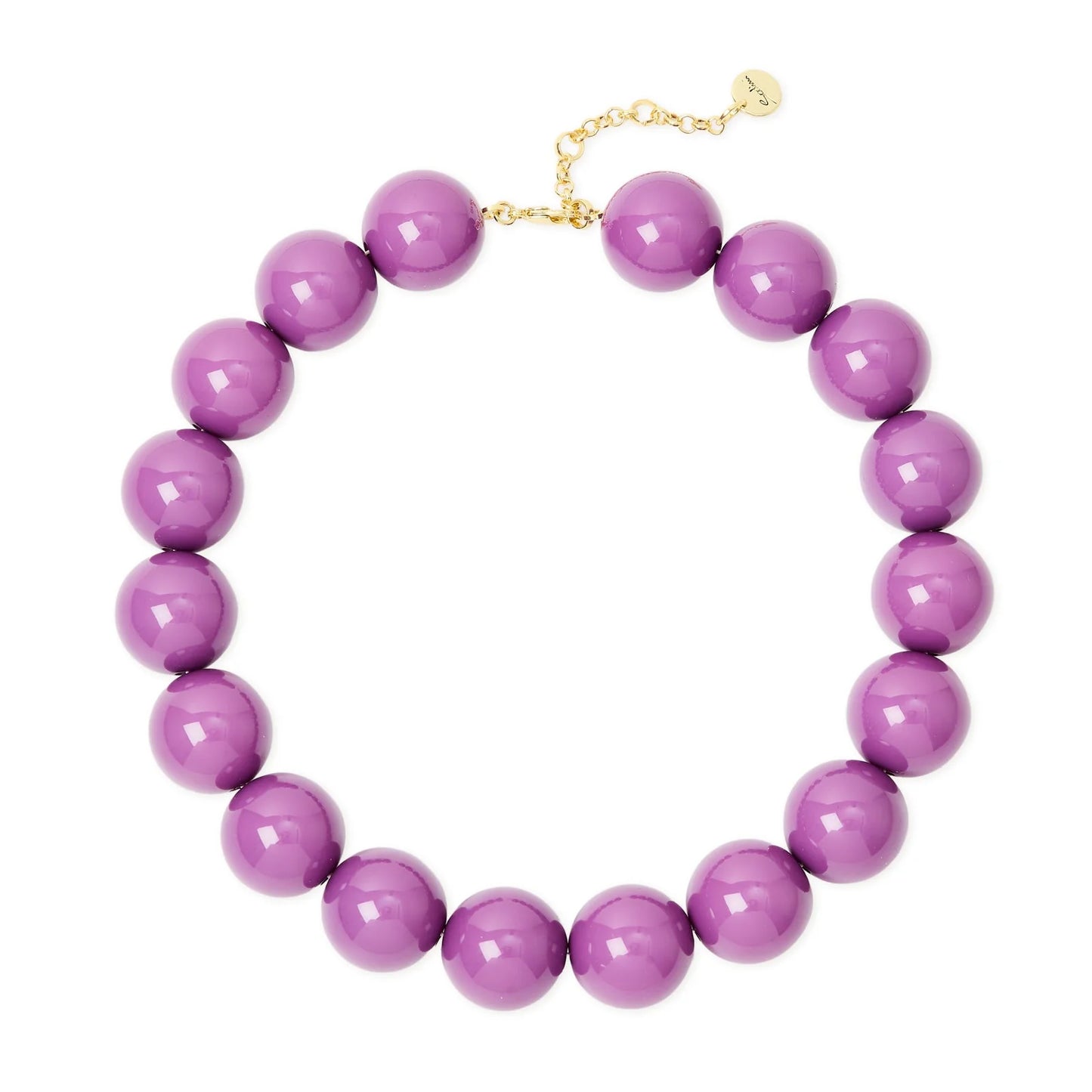 Collana corta grandi sfere Belle Epoque - Viola