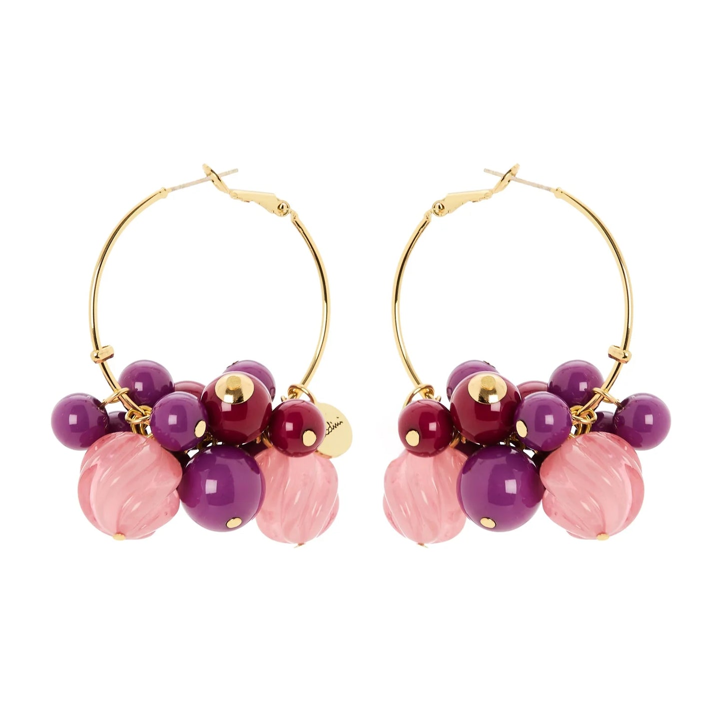Orecchini cerchio e grappolo Belle Epoque - Viola €45,00