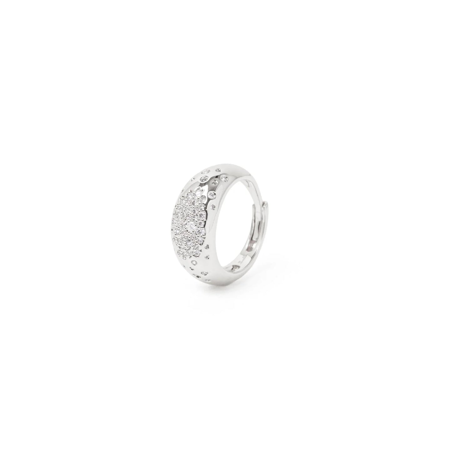 Anello a fascia affusolata Trinità dei Monti - Argento
