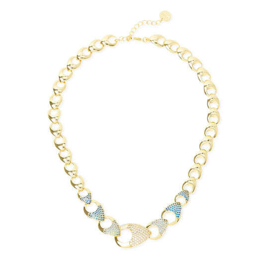 Collana corta a goccia cava Deva - Oro