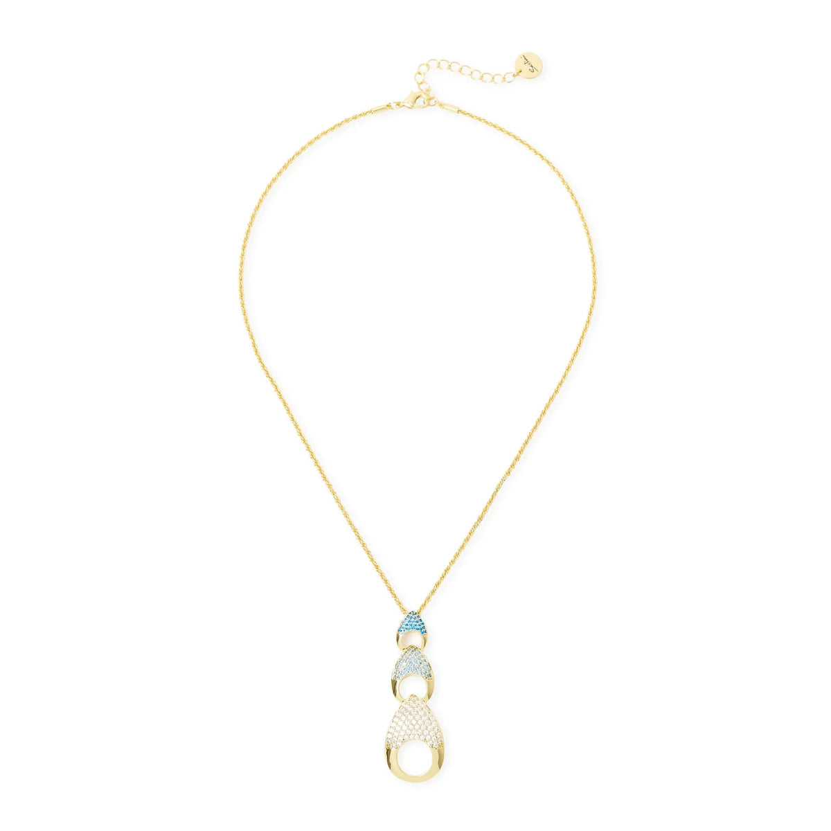Collana corta pendente tre gocce Deva - Oro