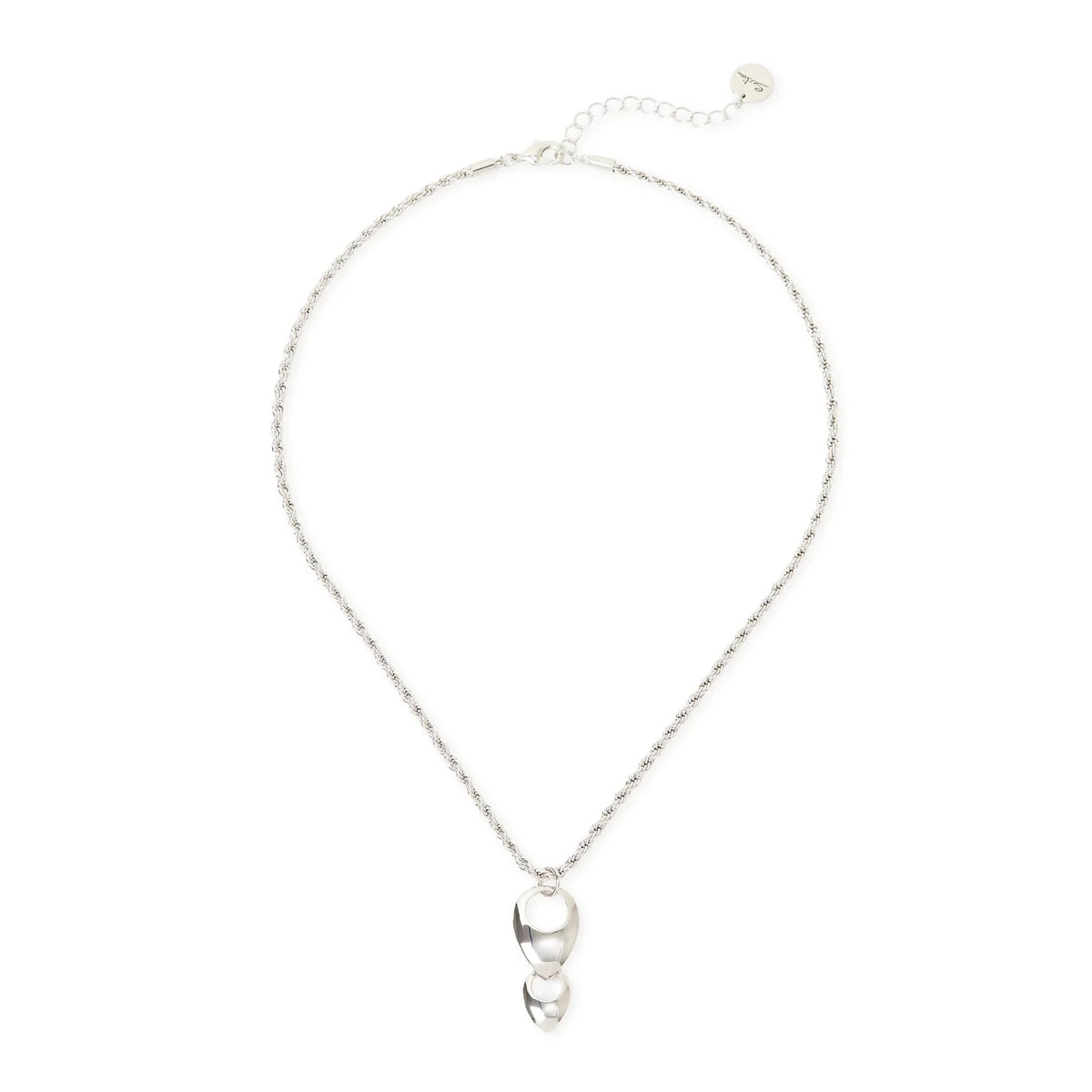 Collana corta pendente due gocce Deva - Argento