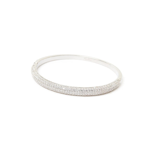 Bracciale bangle fascia snella Deva - Argento